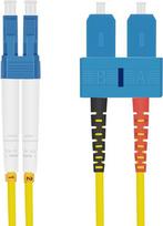 Helos - Patch-Kabel - LC Single-Modus (M) zu SC Single-Modus (M) - 0.5 m - Glasfaser - Duplex - 9/125 Mikrometer - OS2 - geformt - Gelb, Fiberglas