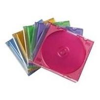 Hama - Slim Jewel Case für Speicher-CD - Kapazität: 1 CD - durchsichtig blau, Transparentes Grün, Orange-Transparent, Transparentes Violett, Transparent Pink (Packung mit 25) (51166)