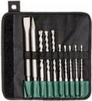 Metabo Drill bit and chisel set for concrete, masonry, stone hammer insert 10 pieces SDS-plus length