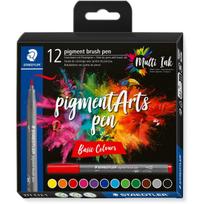 Staedtler Pigment Arts Brush Pen Basic Colors Filzstift Mehrfarbig 12 Stück(e) (371 C12-1)
