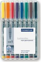 STAEDTLER 311 WP8 - 8 Stück(e) - Schwarz - Blau - Braun - Grün - Orange - Rot - Violett - Gelb - Grau - Polypropylen (PP) - 0,4 mm