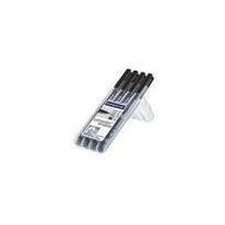 4 STAEDTLER Lumocolor Folienstifte schwarz 0,4, 0,6, 1,0, 1,0 - 2,5 mm permanent (31-9WP4GS)