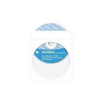 Herma CD/DVD Sleeves     124x124 100 pcs white self-adhesive 1140