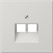 JUNG LS 969-2 UA LG - Grau - Thermoplast - konventionell - JUNG - UAE 2 x 8 UPO - UAE 8-8 UPO - UAE 8-8 UPOK6E - UAE 8-8 UPOK6 - MK-POF-2UAE - RJ-45