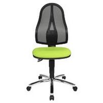 Topstar office chair Point 60 mesh, 8169NETG050 fabric green, chrome frame