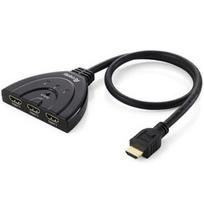 equip Kabel HDMI Switch V1.3, 3-fach manuelle Umschaltung, 3 Eingänge und 1 Ausgang, Plug & Play (3320703)