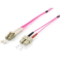 Equip - Patch-Kabel - LC Multi-Mode (M) - SC multi-mode (M) - 50cm - Glasfaser - 50/125 Mikrometer - OM4 - halogenfrei - pink (255539)
