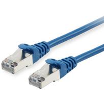 equip - Patch-Kabel - RJ-45 (M) bis RJ-45 (M) - 7,5m - SFTP, PiMF - CAT 6a - halogenfrei, geformt, ohne Haken, verseilt - Blau (606207)