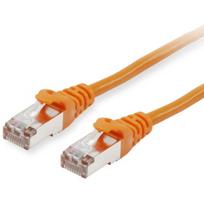 equip - Patch-Kabel - RJ-45 (M) bis RJ-45 (M) - 25cm - SFTP, PiMF - CAT 6a - geformt, verseilt - orange (606601)