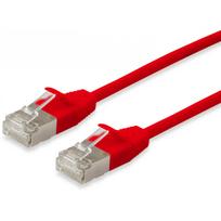 equip Slim - Patch-Kabel - RJ-45 (M) zu RJ-45 (M) - 20 m - F/FTP - CAT 6a - IEEE 802.3 - geschirmt, geformt, ohne Haken, verseilt - Rot