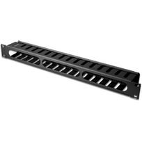 Equip 19 Rack Mount Kabel Management Panel - Schwarz - Kabelmanagementtafel - Schwarz - Stahl - 1U - China - 70 mm (327313)