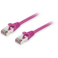 equip - Patch-Kabel - RJ-45 (M) zu RJ-45 (M) - 25 cm - S/FTP, PiMF - CAT 6a - halogenfrei, geformt, verseilt - lila (606801)
