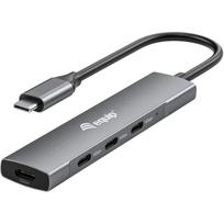 Equip USB-Hub 4-Port 3.2/C->4x3.0 ohne Netzteil grau (128963)