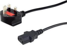 Equip IEC-Stromkabel UK-BS1363 -> C13 3m St/Bu schwarz - Strom/Netzteil - 3 m (112301)