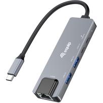 Equip Adapter USB-C -> RJ45 10/100/1000/2500Mbps+ USB 3.2 - Adapter - Digital/Daten (133496)
