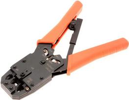 helos Crimpzange für RJ12/RJ45- bzw. 4P/6P/6PDEC/8P-Stecker, mit Ratsche