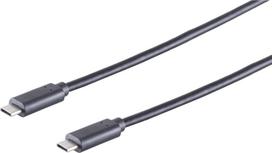 S-Conn 77140-2.0 USB Kabel 2 m USB 3.2 Gen 1 (3.1 Gen 1) USB C Schwarz (77140-2.0)