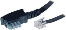 S/CONN maximum connectivity S-Conn 10m TAE-N - RJ12 - 10 m - TAE-N - RJ12 - Schwarz - Transparent - Männlich - Männlich