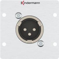 Kindermann Konnect 50 alu - Modulares Faceplate-Snap-In - 3 PIN XLR (7444000416)