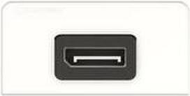 Kindermann Konnect Design Click Half Size DisplayPort 90° - Modulares Faceplate-Snap-In - DisplayPort - weiß, RAL 9010 (7456000583)