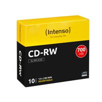Intenso - 10 x CD-RW - 700MB (80 Min) 12x - Slim Jewel Case - Speichermedium (2801622)