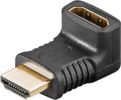 Goobay HDMI™-Winkeladapter 90° vertikal, 8K @ 60 Hz, vergoldet (65744)