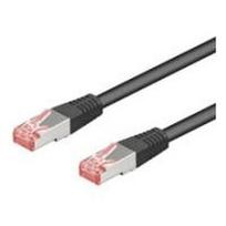 Wentronic Goobay CAT 6 Patchkabel, S/FTP (PiMF), Schwarz, 7.5 m - LSZH halogenfrei, Kupfer (68702)