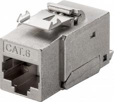 Wentronic Goobay CAT 6 KeyStone RJ45 Jack, STP geschirmt, 250 MHz - Anschluß: LSA, Zink-Druckgussgehäuse (90863)