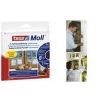tesa Moll CLASSIC P-Profil Gummidichtung, weiß, 9 mm x 10 m selbstklebend, geeignet für größere Spalten aufgrund des (05395-100-0)