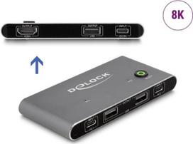 DeLOCK 11486 Tastatur/Video/Maus (KVM)-Switch Anthrazit (11486)
