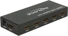 Delock HDMI UHD Switch 5 x HDMI in > 1 x HDMI out 4K (18685)