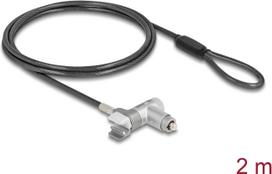 Navilock Laptop Schloss mit Schlüssel für MacBook Pro 2021 - 2024 (14 und 16) 2m schwarz
