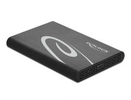 DeLOCK 2.5 External Enclosure SATA HDD / SSD > USB3.0 - Speichergehäuse - 2.5 (6,4 cm) - SATA 6Gb/s - 6Gbit/s - USB 3,1 (Gen 2) - Schwarz (42610)