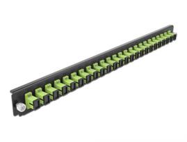 DeLOCK - Rack-Montageblech für Glasfaser-Spleißbox - Vorderseite - SC MM X 24 - hellgrün - 1U - 48,3 cm (19) (43356)
