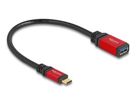 DeLOCK 60172 USB Kabel 0,15 m USB 3.2 Gen 2 (3.1 Gen 2) USB C USB A Schwarz - Rot (60172)