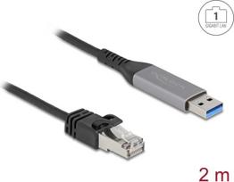 Delock USB LAN Kabel Typ-A> RJ45 Gigabit Ethernet - Kabel - Digital/Daten (60756)