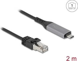 Delock USB LAN Kabel Typ-C> RJ45 Gigabit Ethernet - Kabel - Digital/Daten (60760)