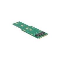 DeLOCK Adapter M.2 NGFF > mSATA - Speicher-Controller (M.2) - M.2 Card - mSATA (62592)