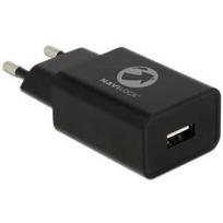 Navilock - Netzteil - 12 Watt - 2,4 A (USB (nur Strom)) - auf Kabel: Micro-USB - Schwarz (62847)