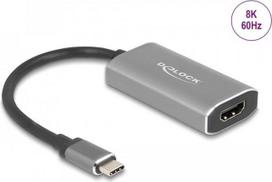 Delock - Videoschnittstellen-Converter - USB-C männlich bis HDMI weiblich - 20cm - Grau - unterstützt 8K 60 Hz (7680 x 4320) (62632)
