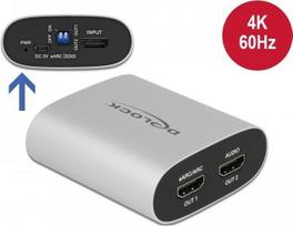 Delock HDMI HD Audio Extractor 4K 60 Hz zu HDMI mit eARC