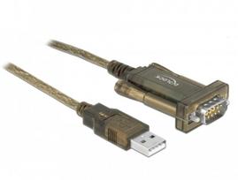 DeLOCK Adapter USB2.0 Type-A > 1 x Serial DB9 RS-232 - Serieller Adapter - USB - RS-232 x 1 - durchsichtig (64073)