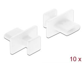 DeLOCK Dust Cover for USB Type-C Female - Schutzumschlag - weiß (Packung mit 10) (64097)