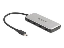 DeLOCK 64261 Schnittstellen-Hub USB 3.2 Gen 1 (3.1 Gen 1) Type-C 10000Mbit/s Schwarz - Grau (64261)