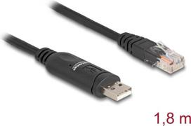 Delock - Serieller RS-232-Adapter - USB (M) zu RJ-45 (M) - 1,8m - USB / USB 2,0 / EIA-232 - Schwarz (64304)