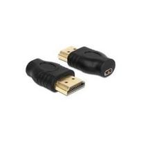 DeLOCK - Video-/Audio-/Netzwerkadapter - HDMI - 19-polig Micro-HDMI (W) - bis - HDMI, 19-polig (M) (65507)