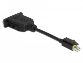DeLOCK - Display-Adapter - Single Link - Mini DisplayPort (M) eingerastet bis DVI-I (W) - DisplayPort 1,1 - 15cm - halogenfrei - Schwarz (65979)