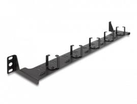Delock Verlegetafel für Rack-Kabelmanagement - Schwarz - 1U - 48.3 cm (19")