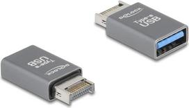 Delock Adapter USB 10Gbps Typ-E Key A Stecker zu Typ-A Buchse Metall (67230)