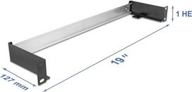 Delock 19″ Hutschienenpanel zum Einbau horizontal oder vertikal 1HE Metall schwarz